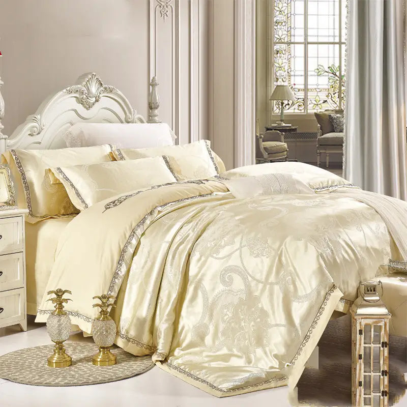 Duvet Cover Four-piece Cotton Satin Jacquard