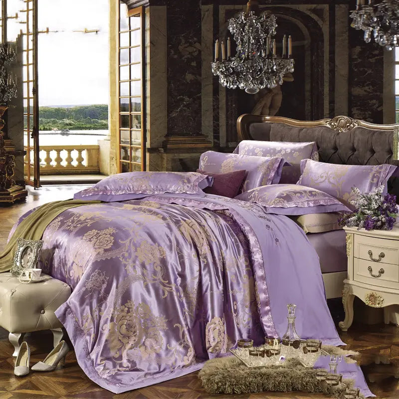 Duvet Cover Four-piece Cotton Satin Jacquard