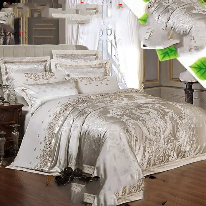 Duvet Cover Four-piece Cotton Satin Jacquard