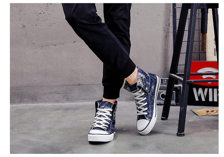 High-top canvas shoes for lovers