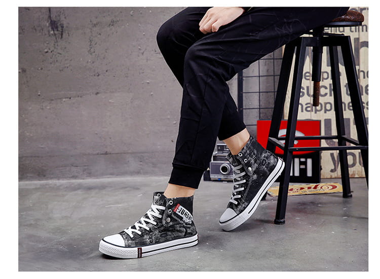 High-top canvas shoes for lovers