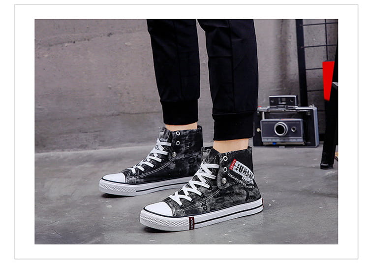 High-top canvas shoes for lovers