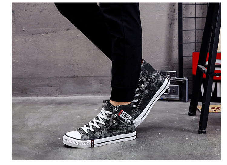 High-top canvas shoes for lovers