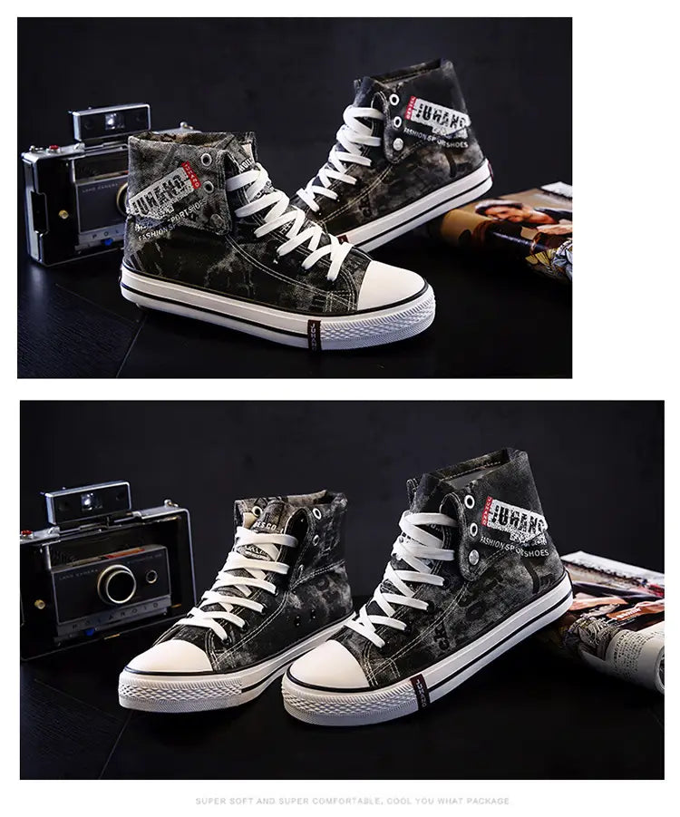 High-top canvas shoes for lovers