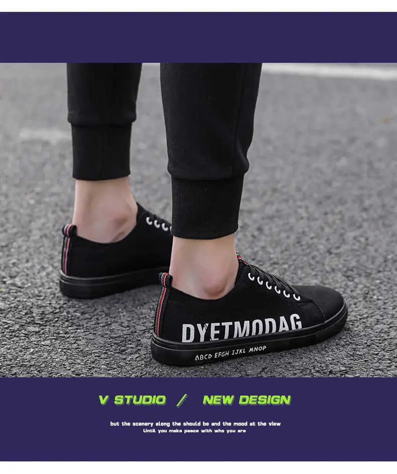 Spring canvas shoes for men