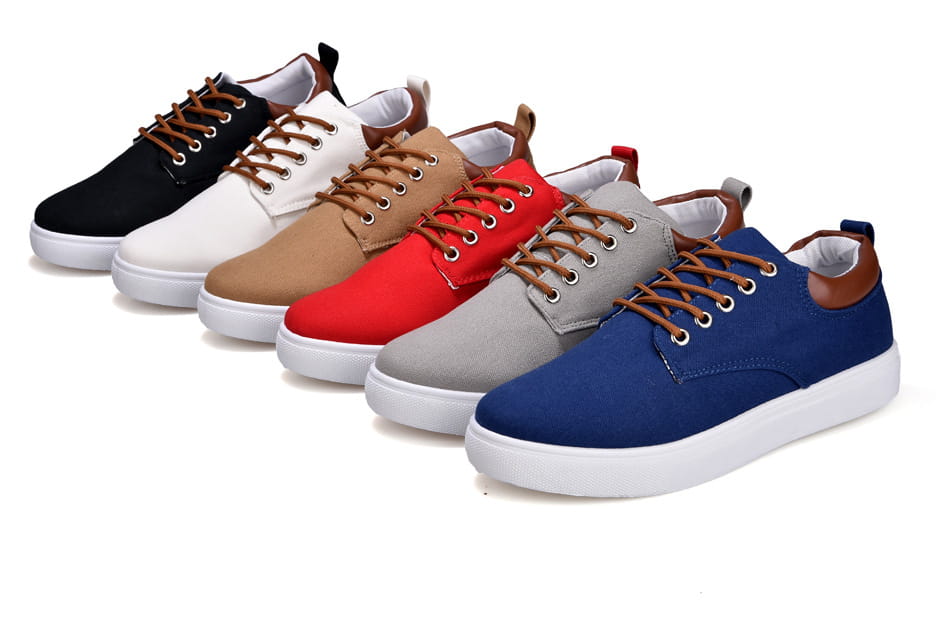Breathable mens casual canvas sport shoes
