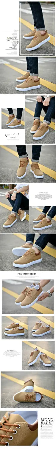 Breathable mens casual canvas sport shoes