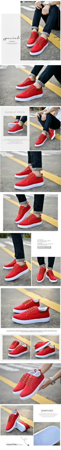 Breathable mens casual canvas sport shoes