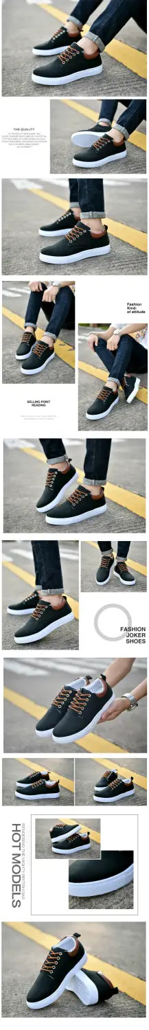Breathable mens casual canvas sport shoes