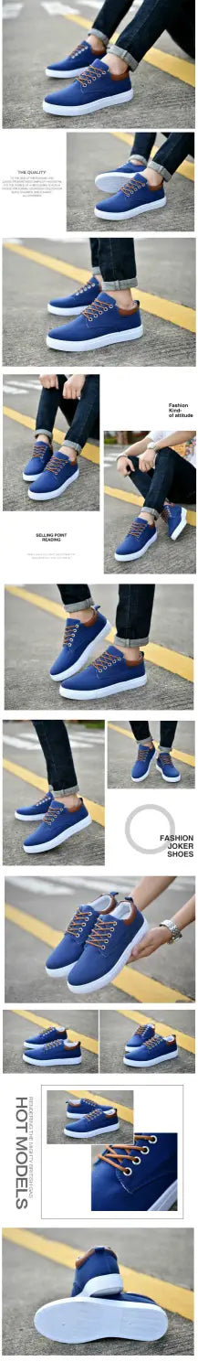 Breathable mens casual canvas sport shoes