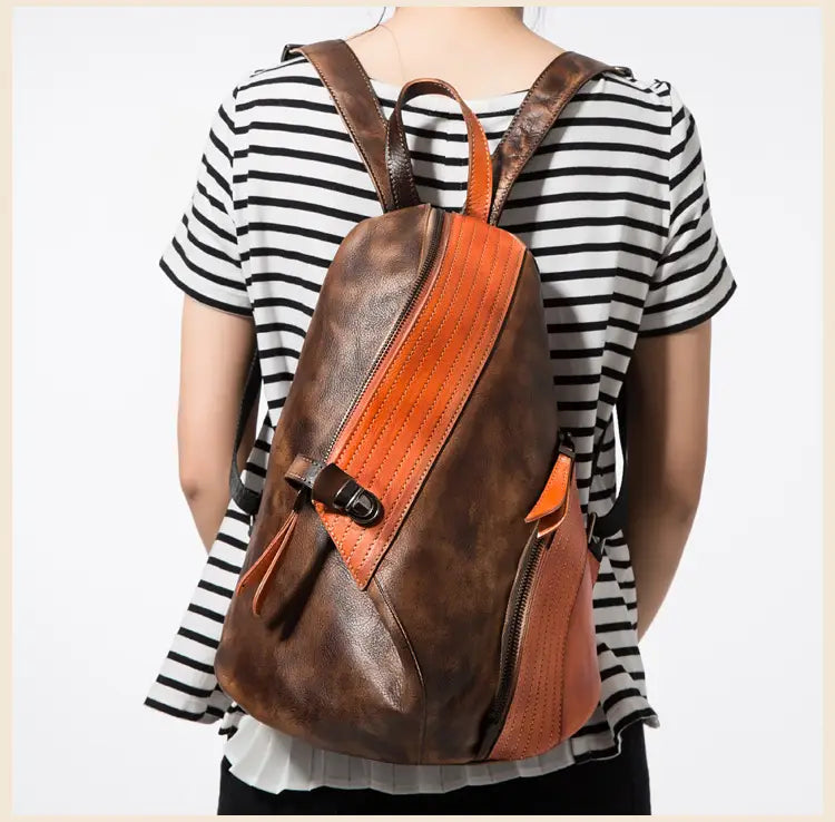 Cowhide women’s backpack