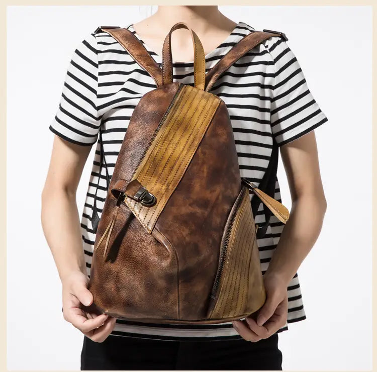 Cowhide women’s backpack