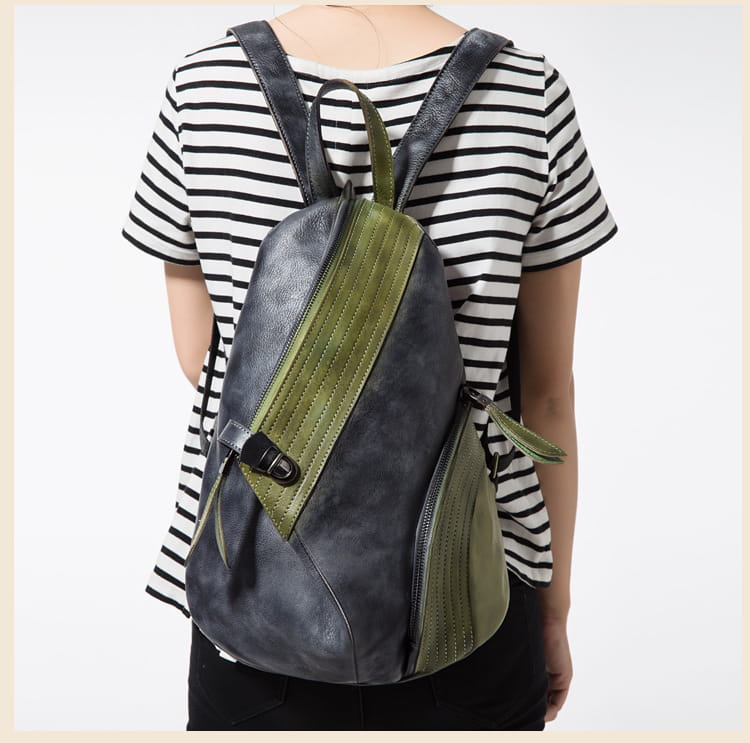 Cowhide women’s backpack
