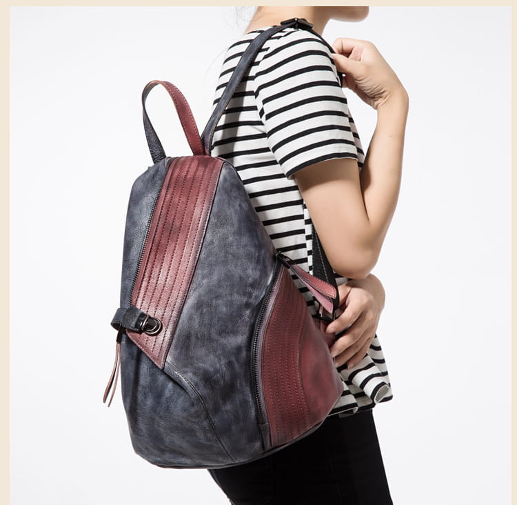 Cowhide women’s backpack