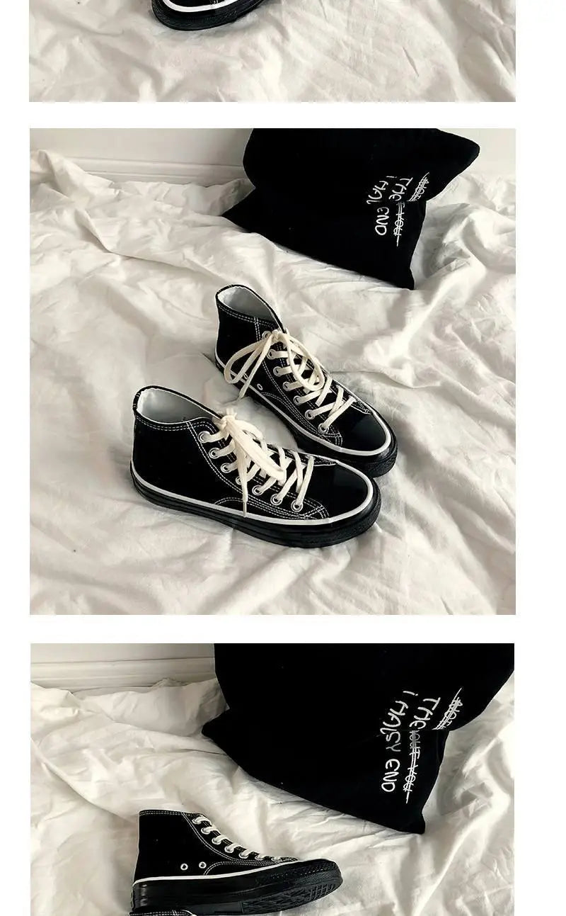 All black canvas shoes