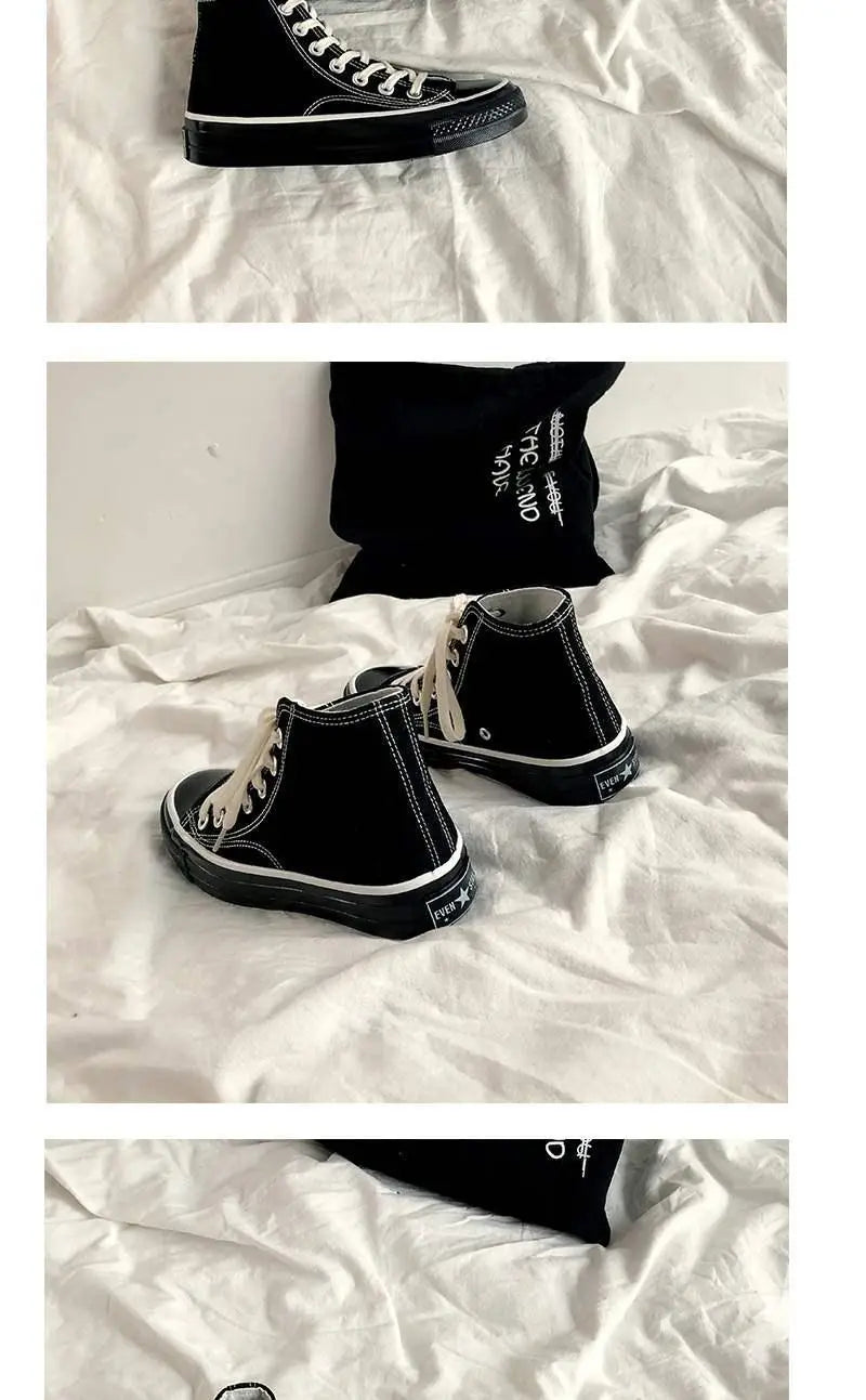 All black canvas shoes