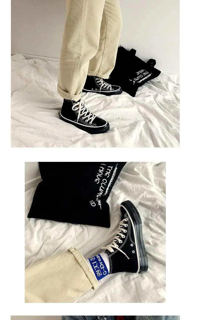 All black canvas shoes
