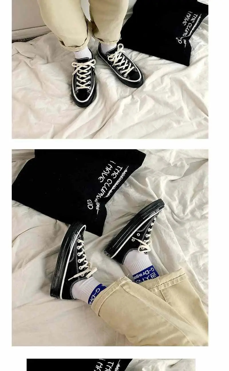 All black canvas shoes