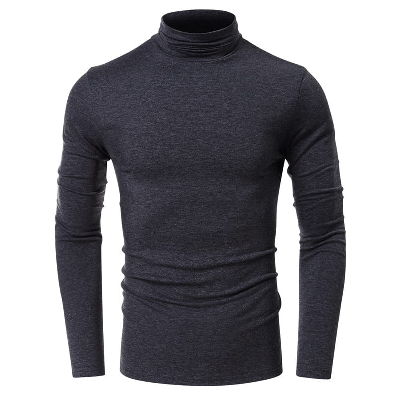Turtleneck Men’s European And American Long Sleeve T-Shirt