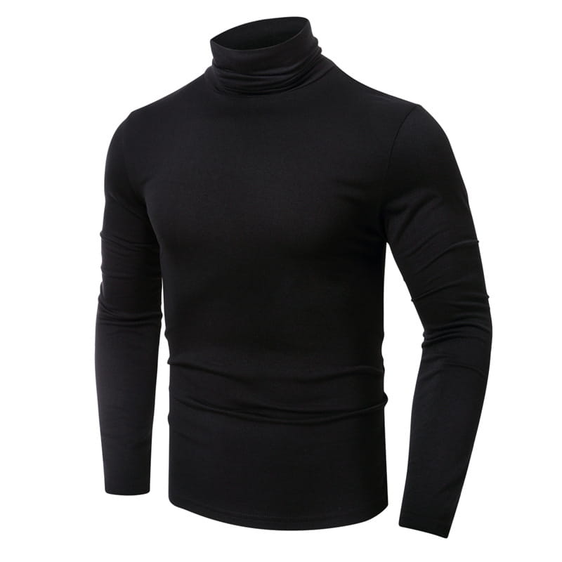 Turtleneck Men’s European And American Long Sleeve T-Shirt