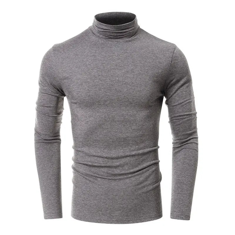 Turtleneck Men’s European And American Long Sleeve T-Shirt
