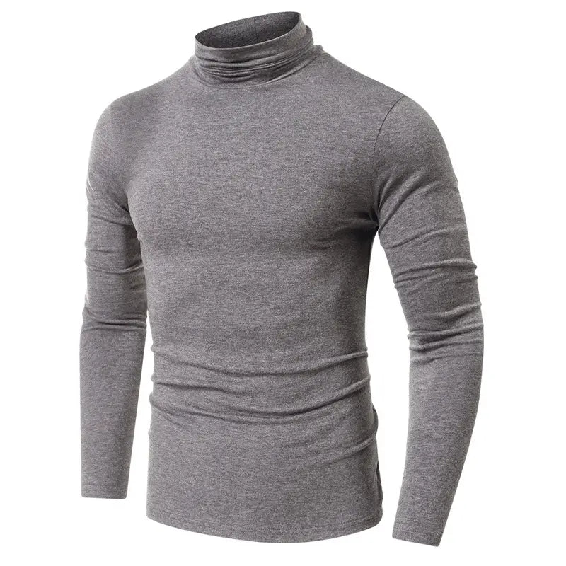 Turtleneck Men’s European And American Long Sleeve T-Shirt