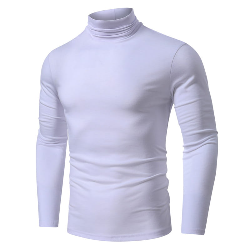 Turtleneck Men’s European And American Long Sleeve T-Shirt