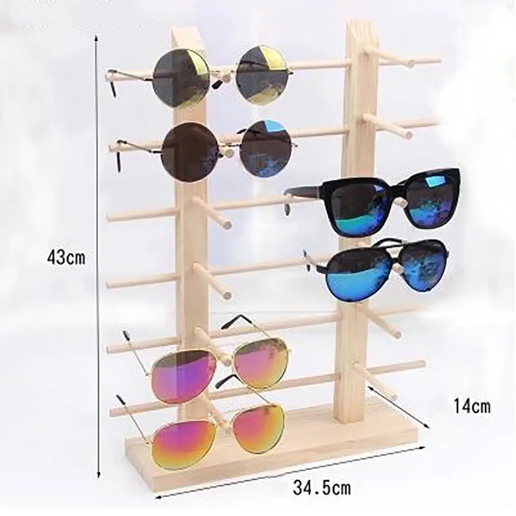 Glasses display stand jewellery wood