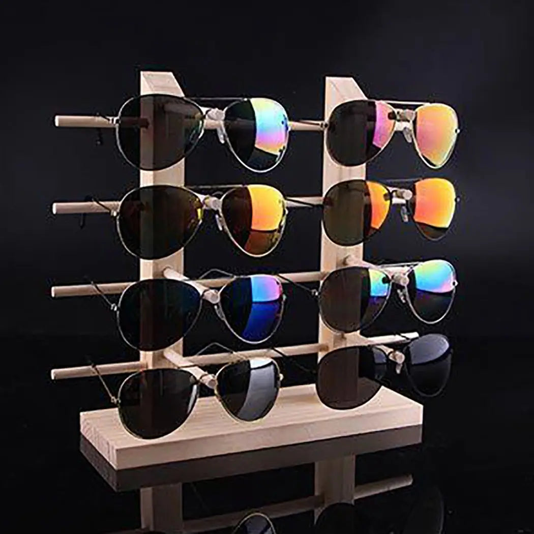 Glasses display stand jewellery wood
