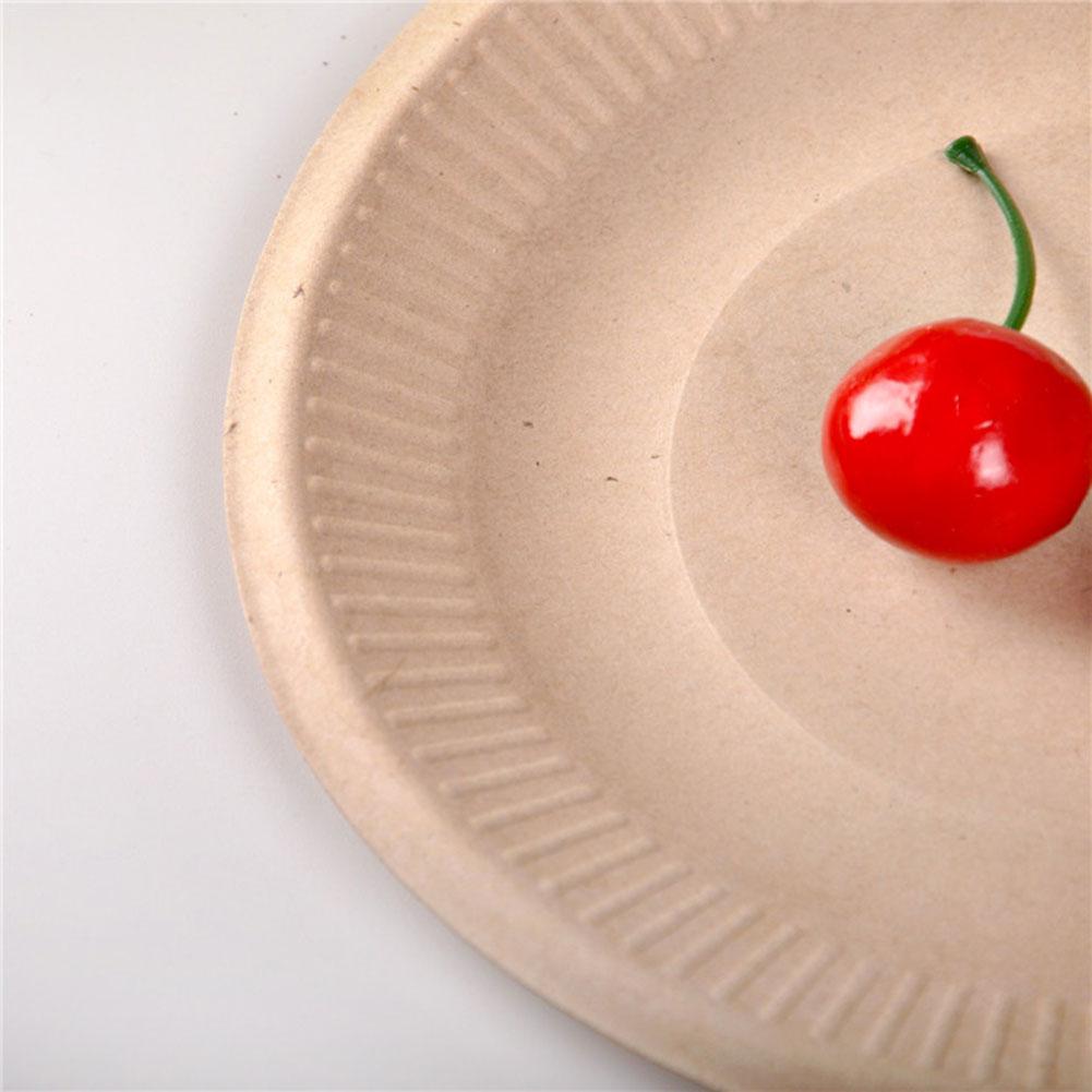 Disposable environmentally friendly pulp tableware 6 inch plate