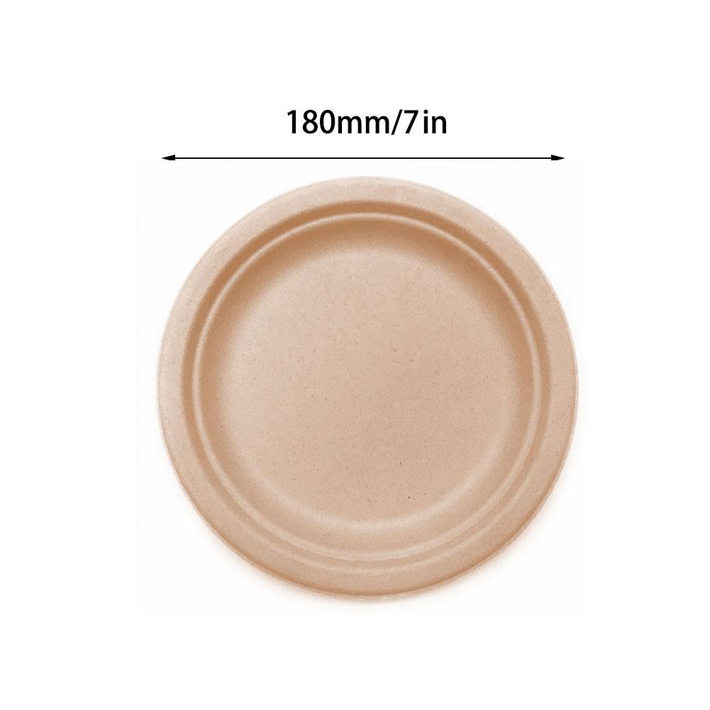 Disposable environmentally friendly pulp tableware 6 inch plate