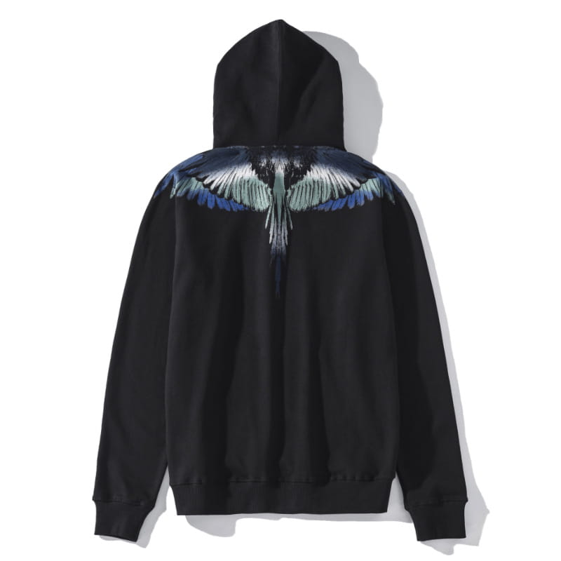 Mark Bronn Wings Print Hooded Sweatshirt for Men and Women