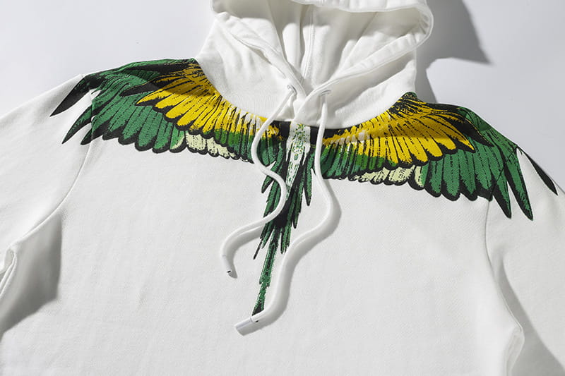 Mark Bronn Wings Print Hooded Sweatshirt for Men and Women
