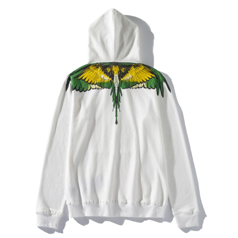 Mark Bronn Wings Print Hooded Sweatshirt for Men and Women