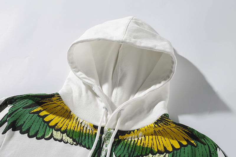 Mark Bronn Wings Print Hooded Sweatshirt for Men and Women
