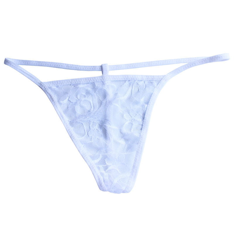 Women’s ultra-thin thongs Foreign trade super-elastic large size lace thongs Transparent T-trousers Garter belt sets