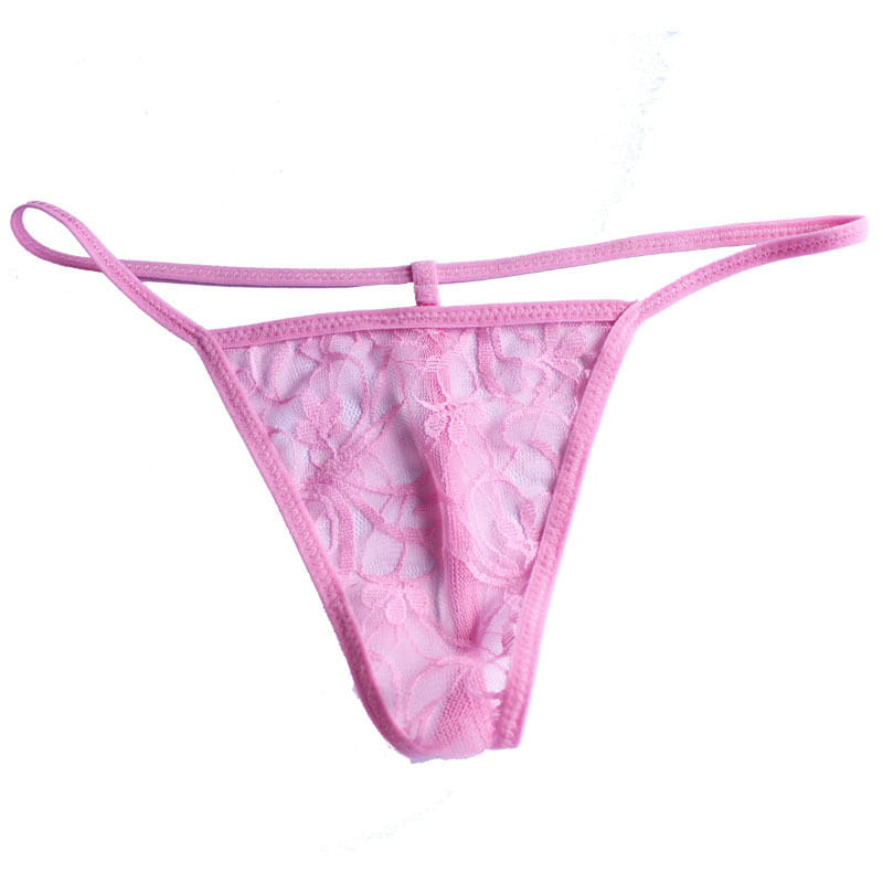 Women’s ultra-thin thongs Foreign trade super-elastic large size lace thongs Transparent T-trousers Garter belt sets