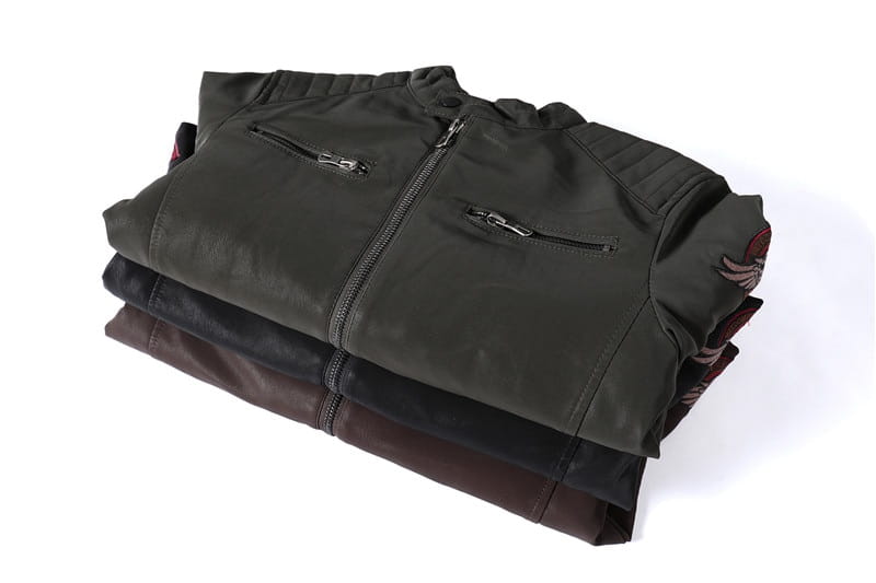 Men Fashion Pu Leather Jackets Coats