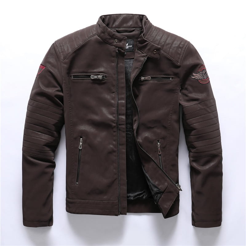 Men Fashion Pu Leather Jackets Coats