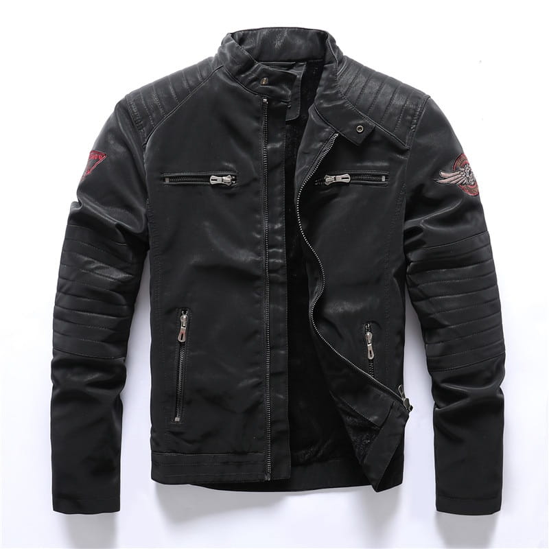 Men Fashion Pu Leather Jackets Coats