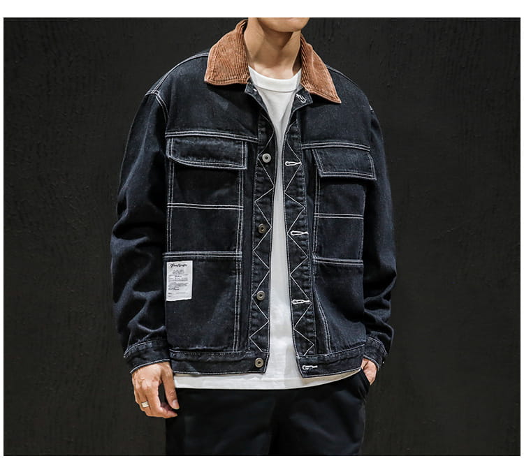 Men Balck Denim Jackets