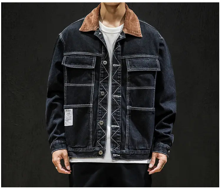 Men Balck Denim Jackets