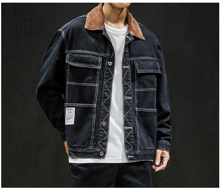 Men Balck Denim Jackets