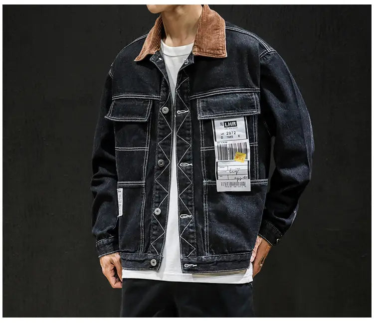 Men Balck Denim Jackets
