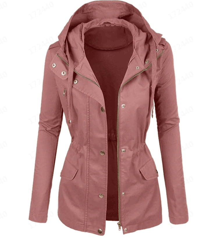 Women’s fashion solid color lapel biker jacket