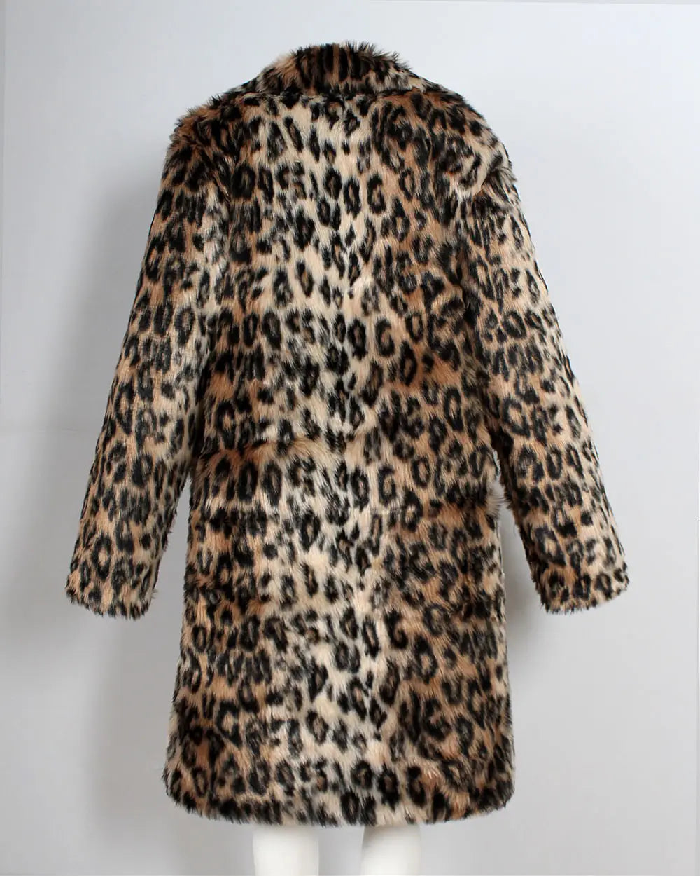 Europe And The United States Leopard Color Fur Men’s Suit Collar Collar Coat Popular Warm Coat Men