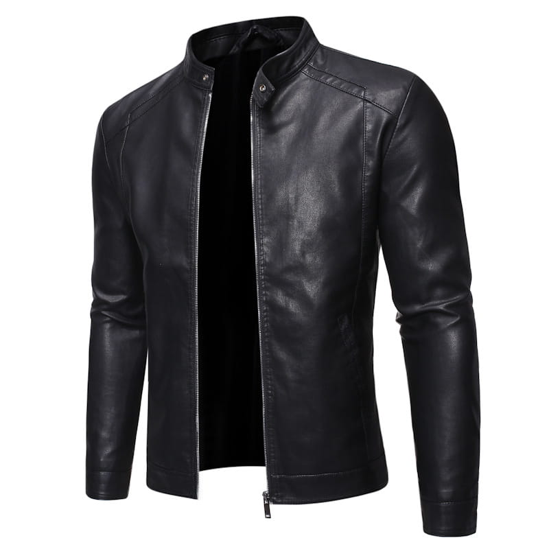 Men’s leather jacket motorcycle jacket