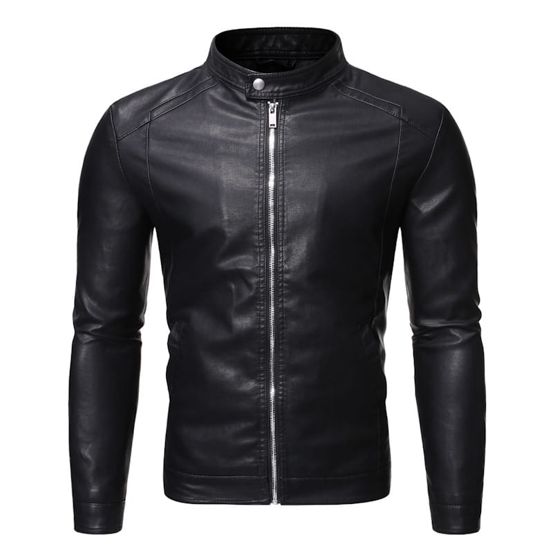 Men’s leather jacket motorcycle jacket