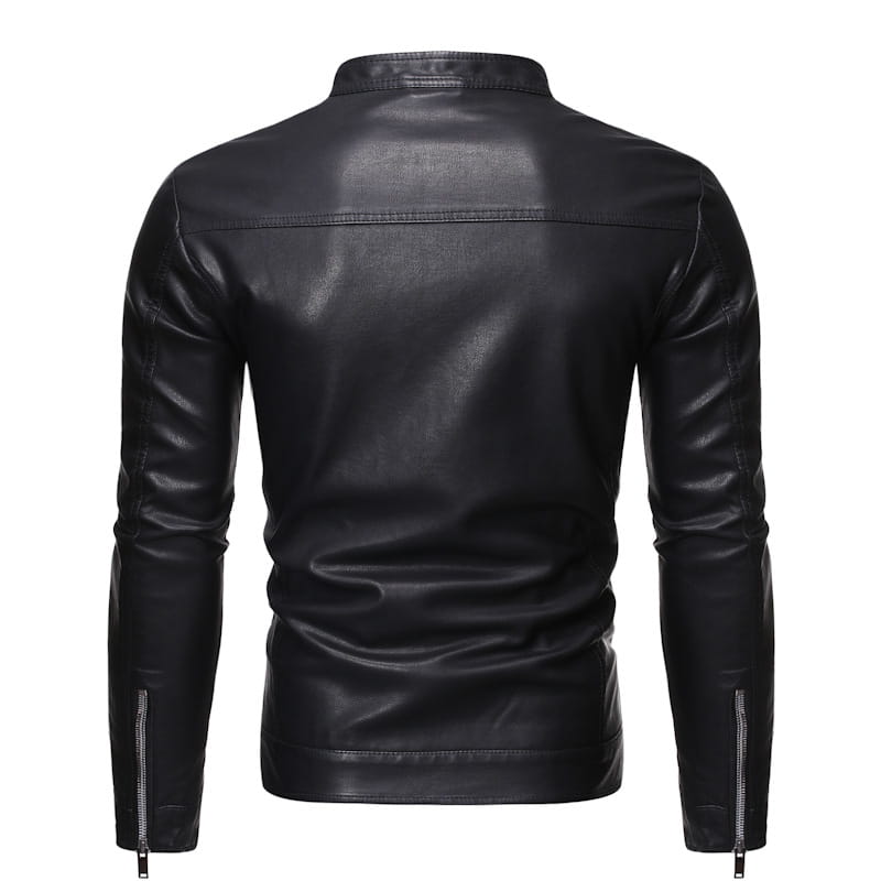Men’s leather jacket motorcycle jacket