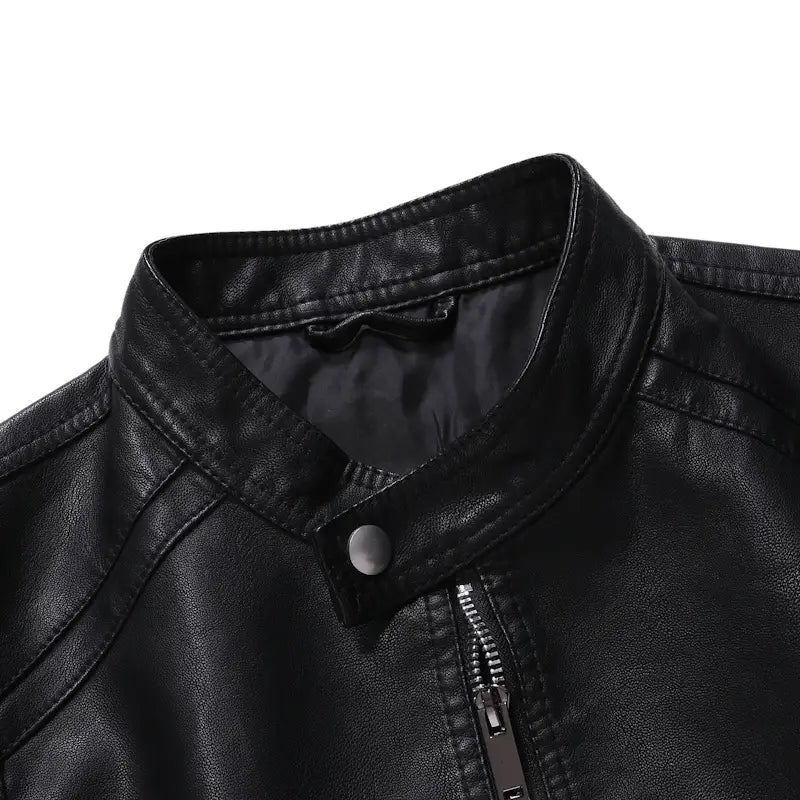 Men’s leather jacket motorcycle jacket
